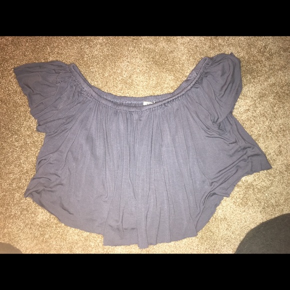 Blue forever 21 off shoulder top - Picture 2 of 3